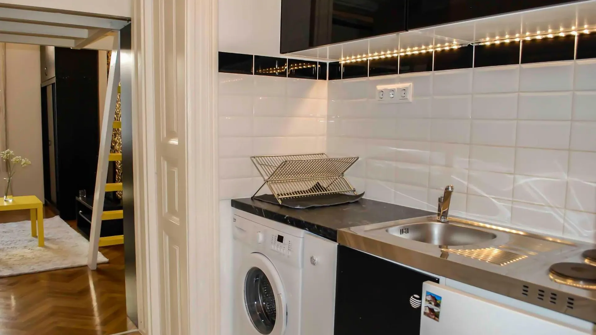 Yellow And Bright Studio Apartment Budapest Hungary